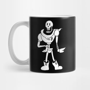 Papyrus Undertale Simple Black and White Design Mug